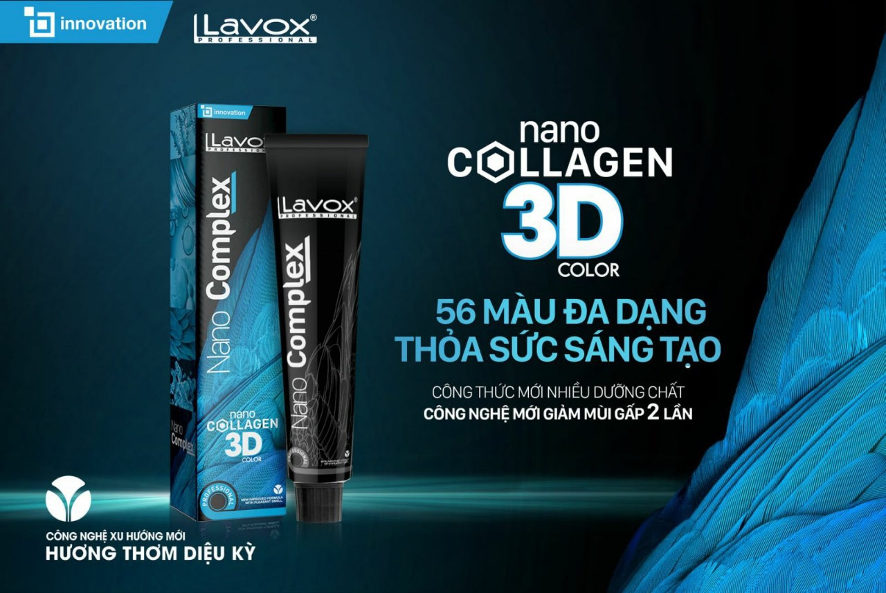 alt text: Hình ảnh sản phẩm thuốc nhuộm tóc 3D Nano Collagen