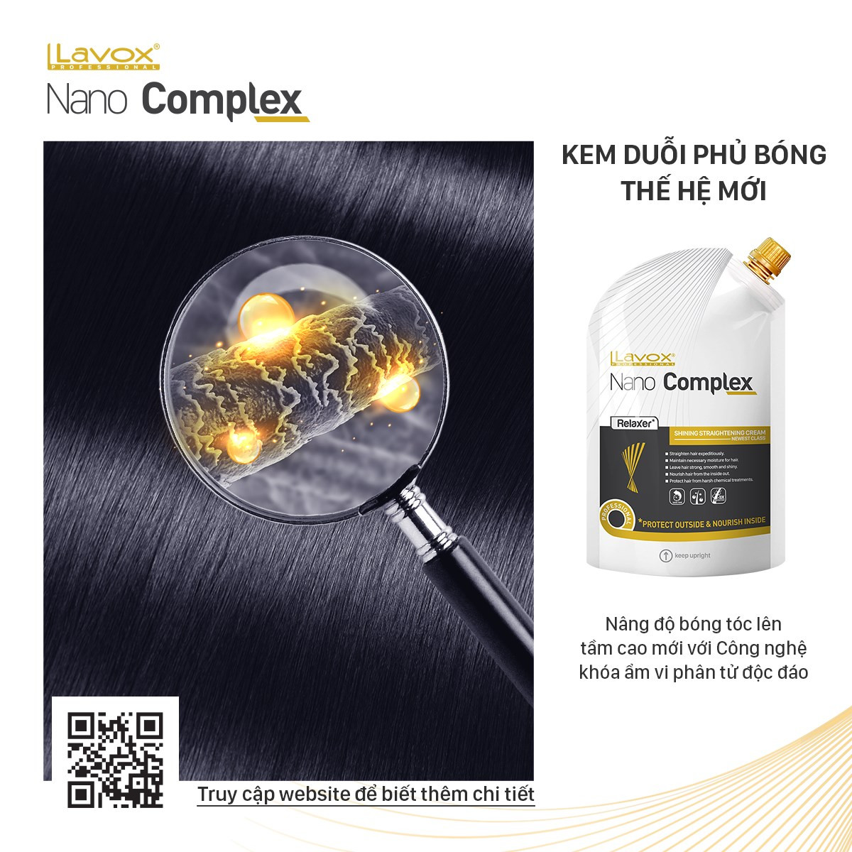 Mô tả hình ảnh: Công nghệ duỗi tóc của Lavox Nano Complex