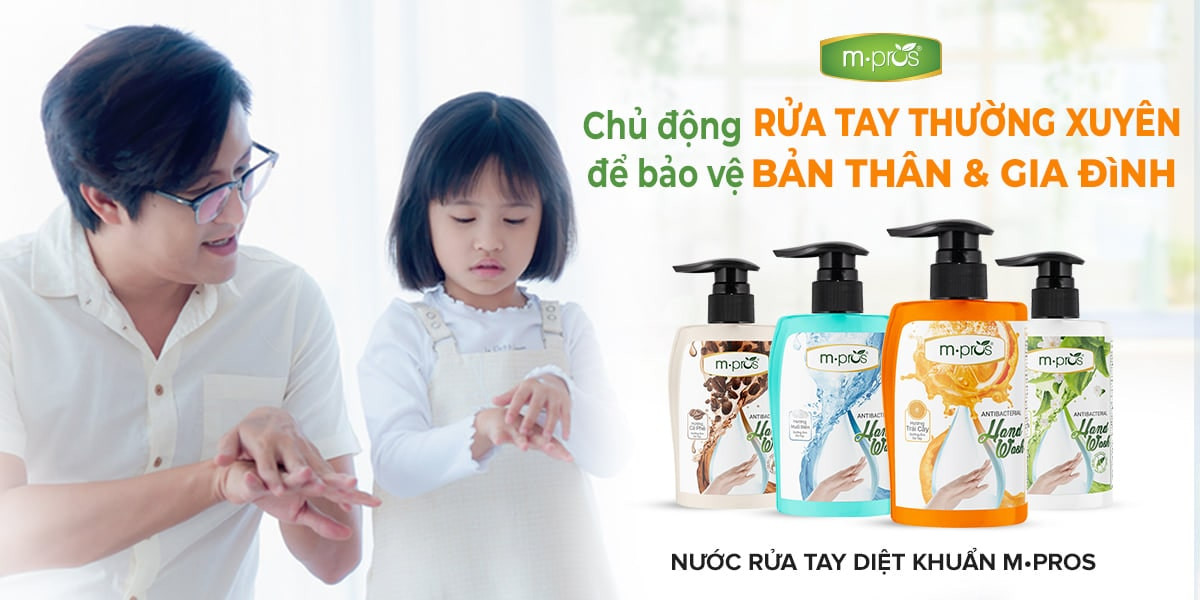 Nước rửa tay diệt khuẩn M.Pros sự lựa chọn của mọi gia đình