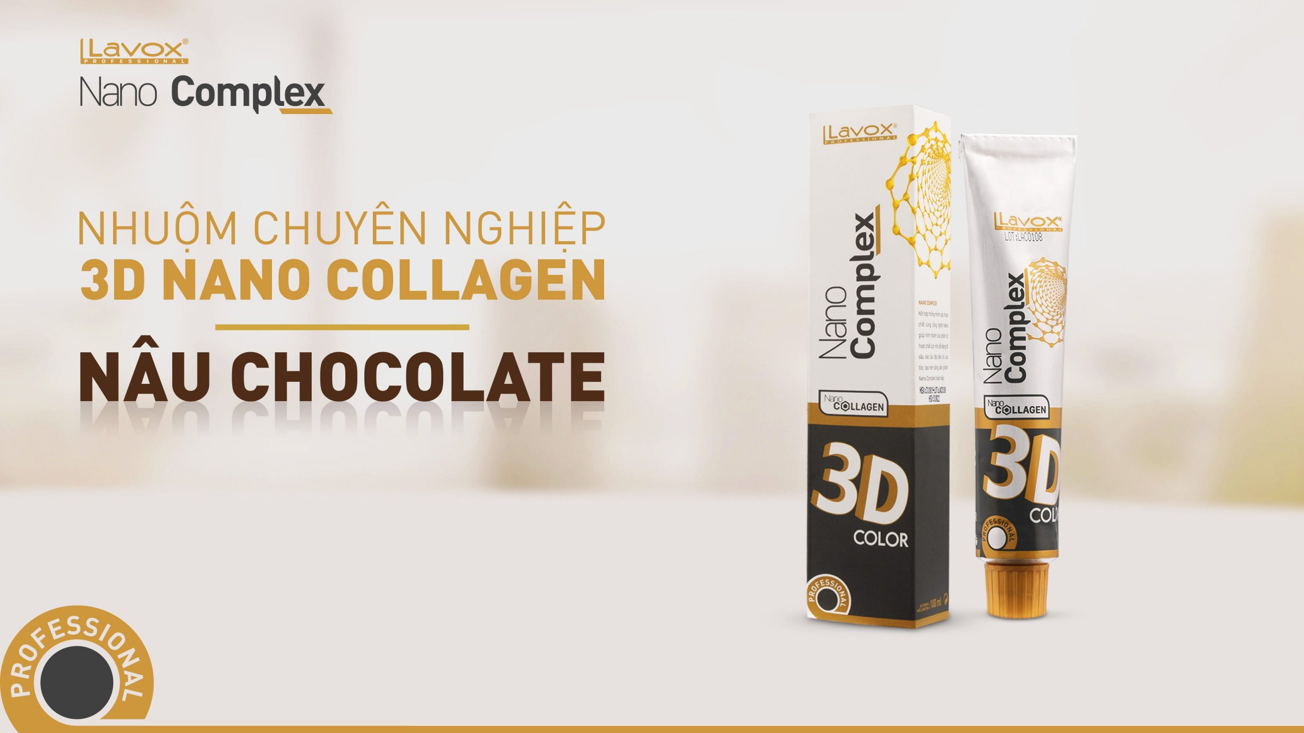 Thuốc nhuộm chuyên nghiệp 3D Nano Collagen cho mái tóc chuẩn màu và suôn mượt