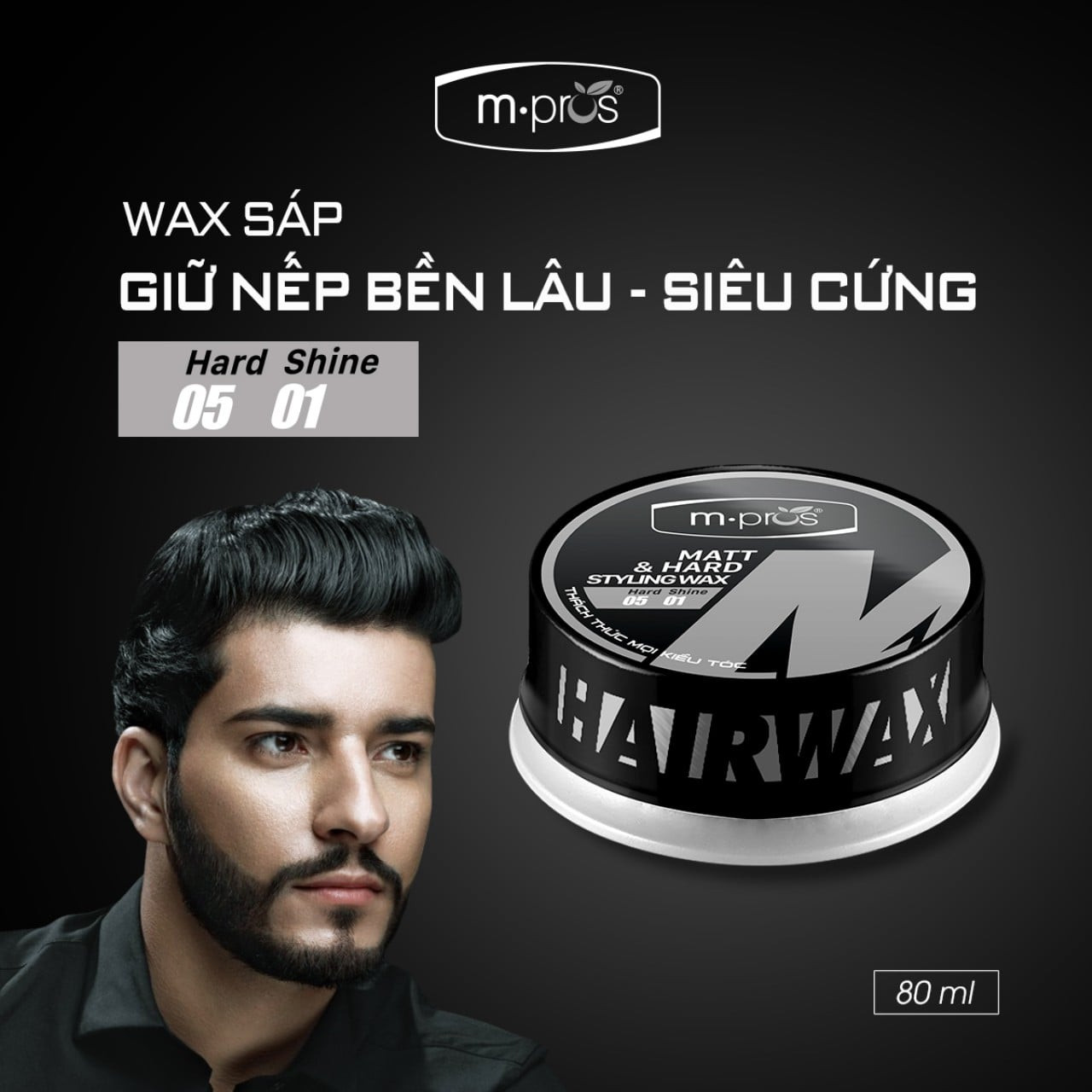 Wax sáp M.Pros hoàn hảo cho những mái tóc bóng dầu muốn tạo kiểu