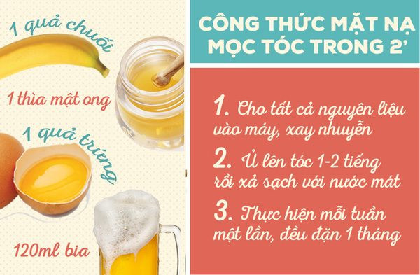 Hỗn hợp giúp tóc mọc “siêu” nhanh