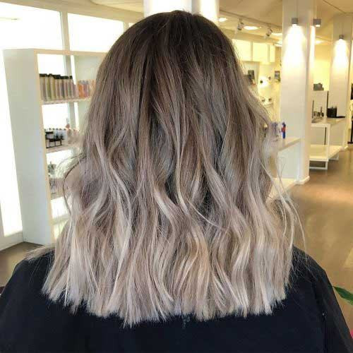 Màu tóc nâu sương mù ombre