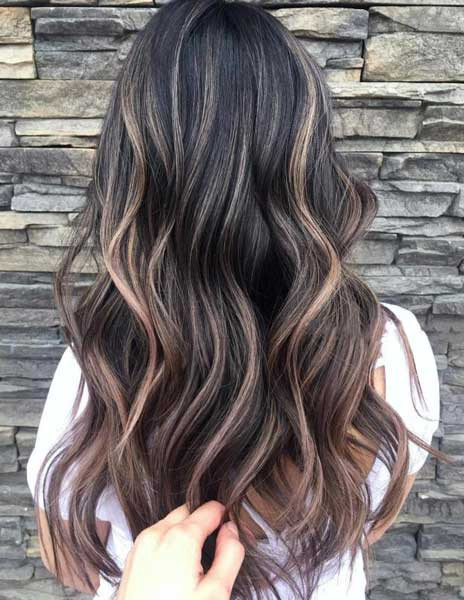 Tóc nâu lạnh ánh khói Balayage