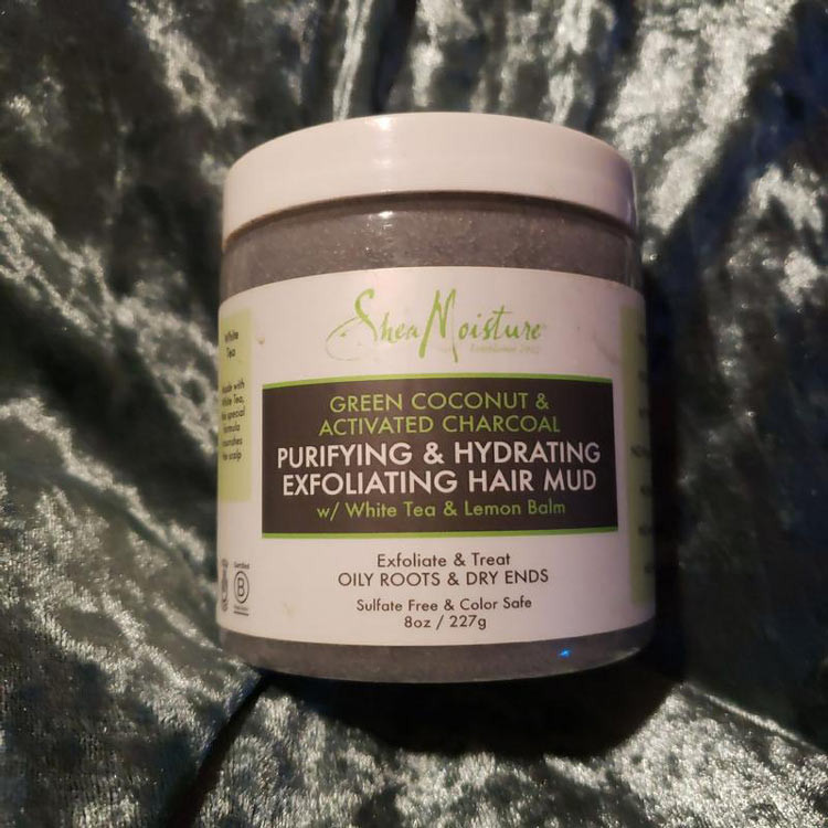 7. SheaMoisture Green Coconut &amp; Activated Charcoal Exfoliating Hair Mud