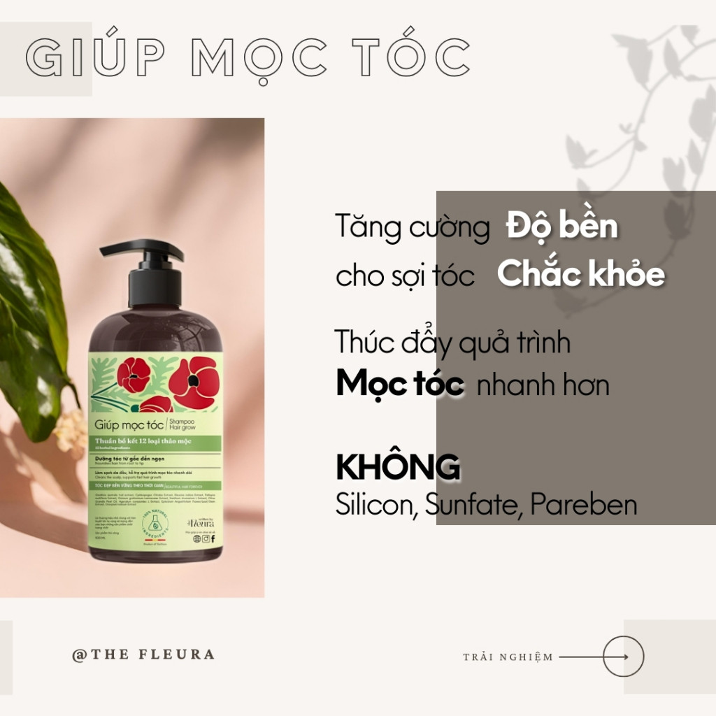 Dầu gội phục hồi tóc hư tổn the Fleura