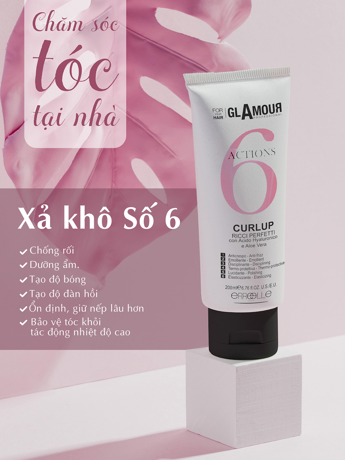 Kem xả khô số 6 giúp phục hồi tóc hư tổn và chống xù rối hiệu quả